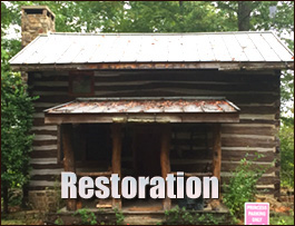 Historic Log Cabin Restoration  Kittrell, North Carolina